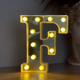 3D Işıklı Led Harf Dekoratif Aydınlatma Büyük Boy F