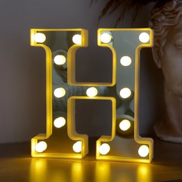 3D Işıklı Led Harf Dekoratif Aydınlatma Büyük Boy H