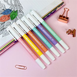 6'lı Pastel Renk Fosforlu Kalem