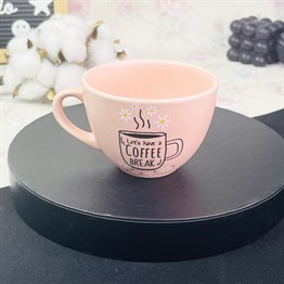 Coffe Break Pembe Çay Fincanı Toptan