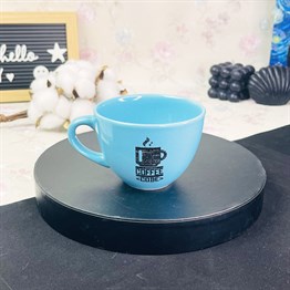 Coffe Code Tasarımlı Mavi Çay Fincanı Toptan