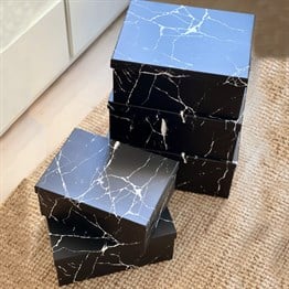 Siyah Mermer Tasarımlı 10lu Kutu